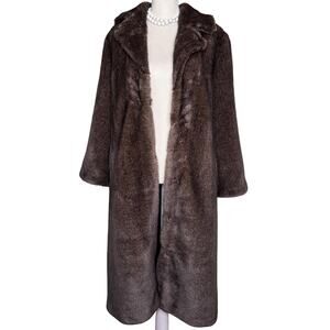 Furamur Full Length Faux Fur Coat Excellent Condition